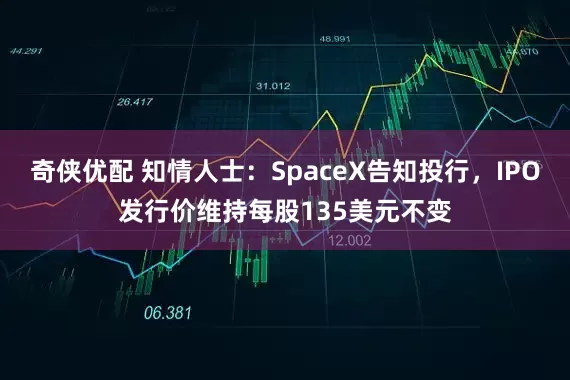 奇侠优配 知情人士：SpaceX告知投行，IPO发行价维持每股135美元不变